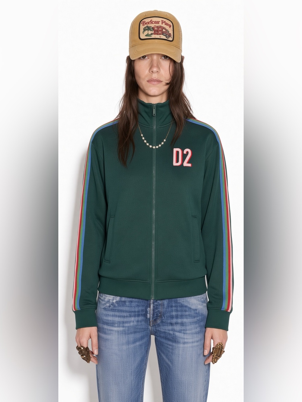 DSQUARED2 Camping Crew Side Band Zip Jacket unisex